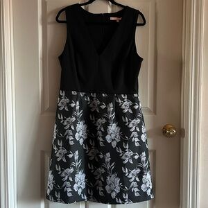 Hutch Anthropologie Womens Kenna Jacquard Floral Midi Cocktail Dress Size Large